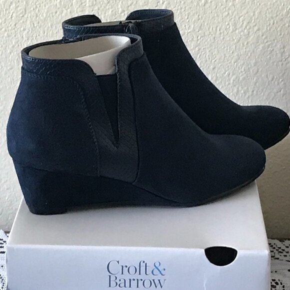 NWT Croft & Barrow Ocelot Women's Ankle Boots - 6W - Picture 9 of 11